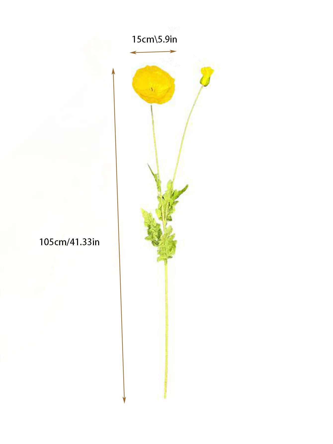 1入組塑料人造花家居假花派對 - 白色 - 查看 2