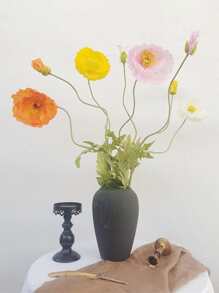 1pc Plastic Artificial Flower, Fake Flower For Home, Party - White - View 5