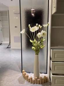 1pc Plastic Artificial Flower, Fake Flower For Home, Party - White - View 7