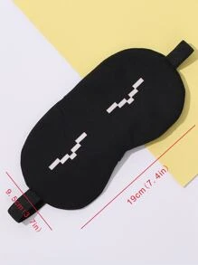 1pc Color Block Eye Cover, Cartoon Polyester Sleep Mask For Home, TravelFor Bedroom,Travel,Office,School, Back To School Supplies - Multicolor - View 3