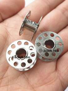 5入組鋅合金縫紉機梭芯 - 銀色 - 查看 4