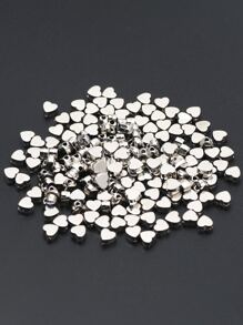 100入組/套心形DIY珠子 - Ancient Silver - 查看 1