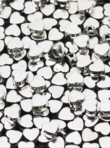 100入組/套心形DIY珠子 - Ancient Silver - 查看 4