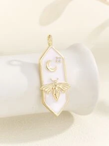 Cubic Zirconia Decor Bee DIY Pendant - Multicolor - View 1