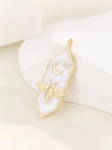 Cubic Zirconia Decor Bee DIY Pendant - Multicolor - View 2