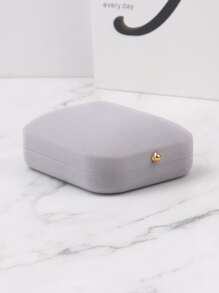 1 Hộp Nhựa PVC Trang Sức Hộp Bảo Quản Tối Giản Màu Xám Cổ Vuông Hộp Bảo Quản Cho Gia Đình - Xám - Xem 4