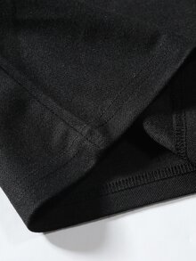 Manfinity Men Contrast Side Seam Polo Shirt - Black - View 6