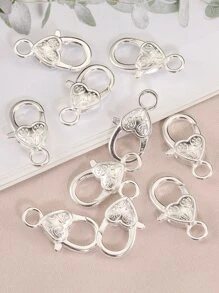 10pcs/set Lobster Clasp DIY Jewelry Accessory - Silver - View 1