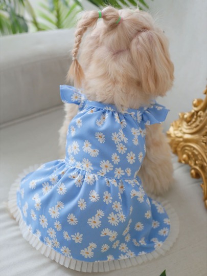 1pc Floral Print Pet Dress