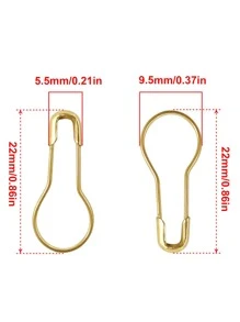 50个铁制DIY别针 - 金色 - 查看 3