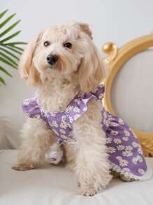 1入組印花寵物連衣裙