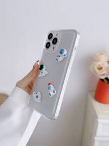 3D宇航員裝飾透明手機殼 - 無色 - 查看 3