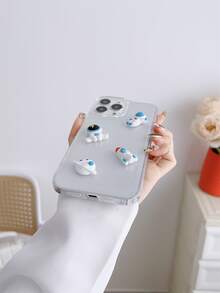 3D宇航員裝飾透明手機殼 - 無色 - 查看 5