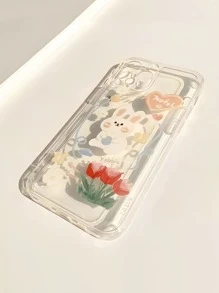 Funda de celular transparente con estampado de conejo de dibujos animados - Multicolor - Ver 2