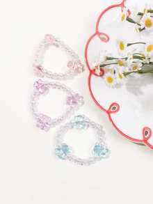 3入組熊裝飾髮圈