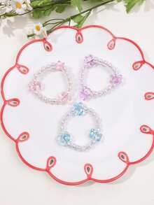 3入組熊裝飾髮圈