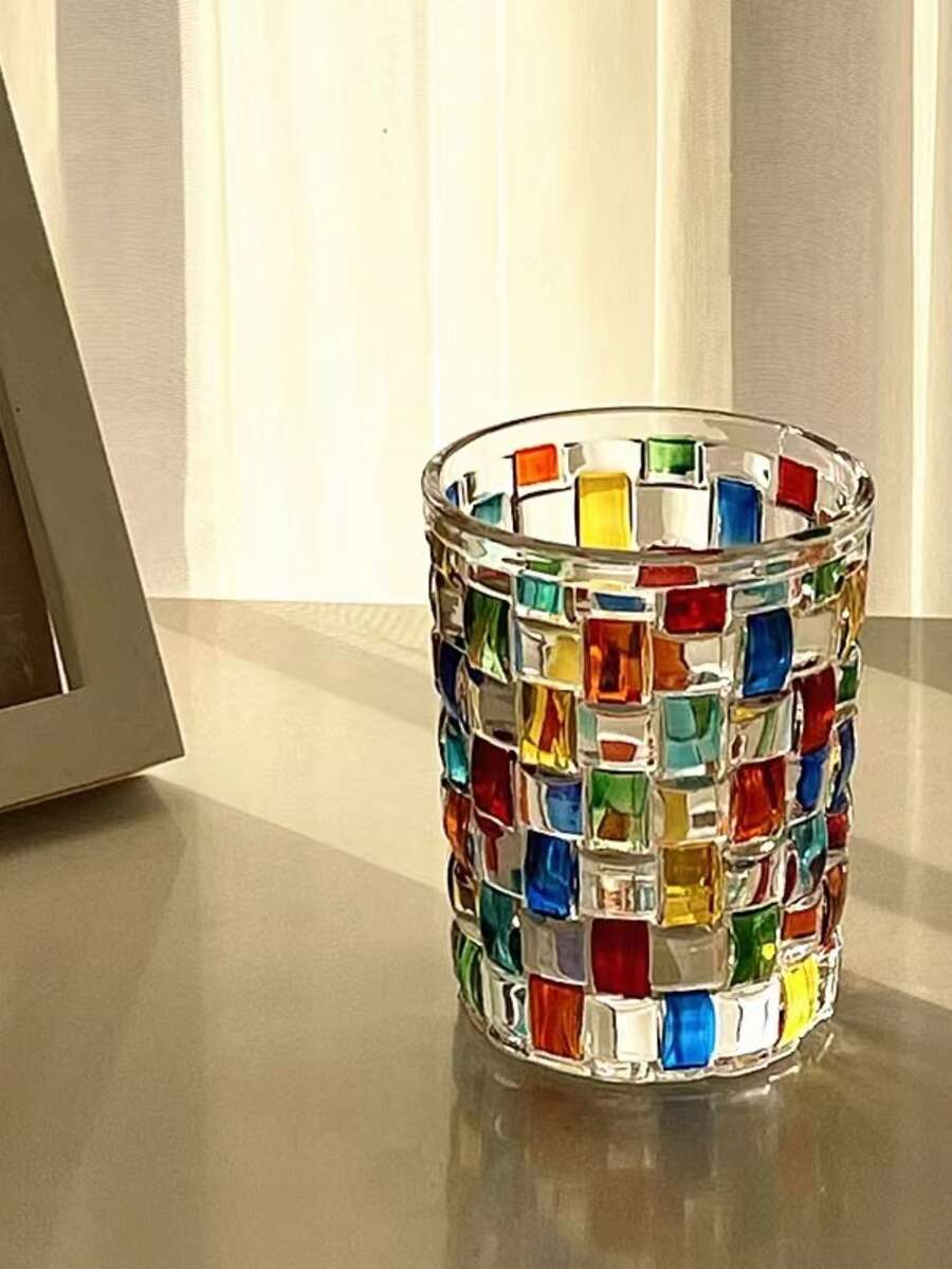 1pc Glass Cup,Creative Crystal Design Drinking Cup, Gift To Friends - Multicolor - View 1