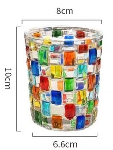 1pc Glass Cup,Creative Crystal Design Drinking Cup, Gift To Friends - Multicolor - View 3