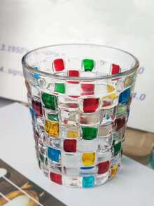 1pc Glass Cup,Creative Crystal Design Drinking Cup, Gift To Friends - Multicolor - View 4