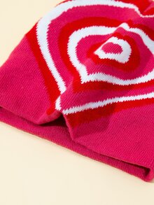 愛心圖案豆豆帽 - 彩色 - 查看 3