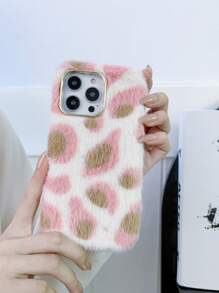 Funda para móvil felpa con estampado de leopardo - Multicolor - Ver 3
