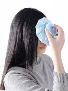 1 件装聚酯冰袋，可爱卡通兔子图案家用冷水袋 - 藍色 - 查看 2