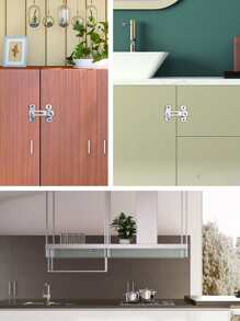 1 pieza Cerradura de combinación de dígitos de acero inoxidable para puerta - Plateado - Ver 5