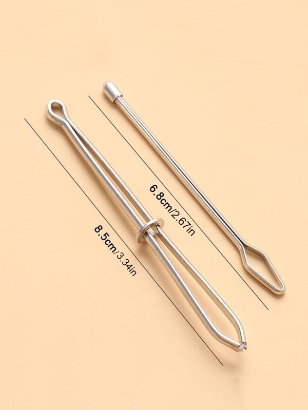 2pcs Elastic Belt Threading Device, Threading Needle Clip, Rubber