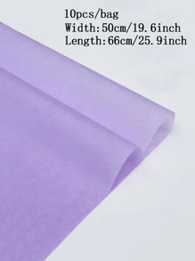 10 cái giấy gói hoa rắn - Màu tím - Xem 3