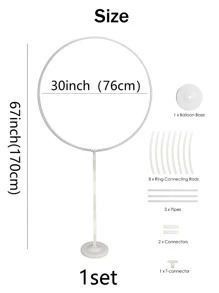 1set Balloon Stand - White - View 3
