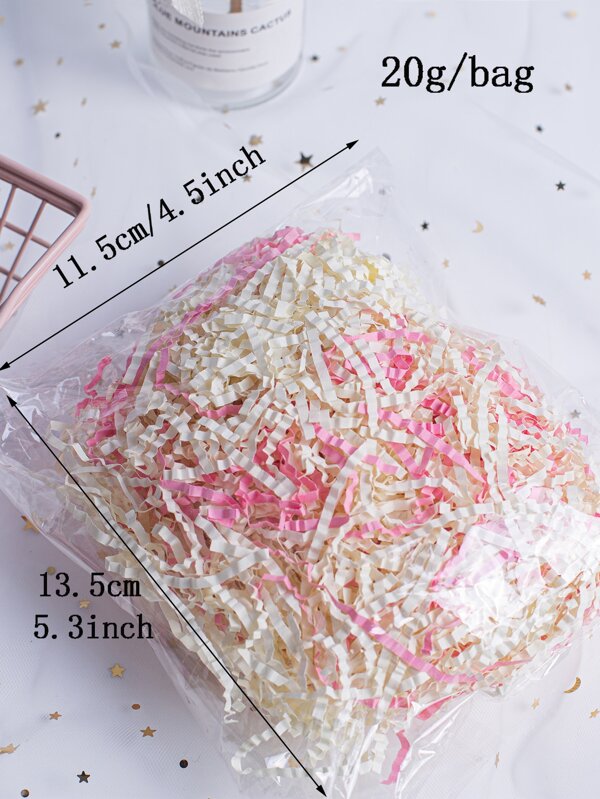 1pack Gift Box Filling Crinkle Cut Paper, Colorful Raffia Paper, Party