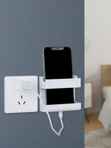 1pc ABS Wall Mounted Remote Control Holder, Multifunction Remote Control Storage Box For Home - White - View 2