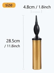 1pc 28.5 x 4.8CM Random Portable Balloon Pump Plastic Minimalist Durable Balloon Pump Compatible With Festival Celebration - Multicolor - View 4