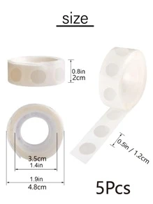 5pcs Balloon Glue Dot For Balloons Accessories Gallon Dot Birthday Wedding Party Balloons Glue Sticker Balloons Stand Arch Balloon - White - View 3