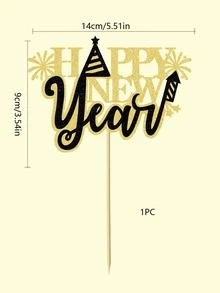 1pc Slogan Graphic Cake Topper - Multicolor - View 2