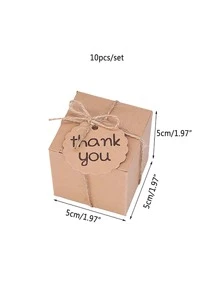 10 piezas Caja de papel de regalo minimalista - Multicolor - Ver 3