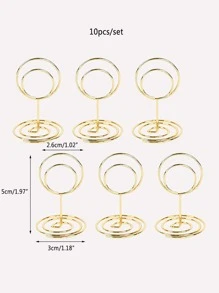 10pcs Plain Place Card Holder - Gold - View 3