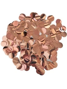 1pack Sequin Round Throwing Confetti, Modern Plastic Round Throwing Confetti For Party, Holiday - Rose Gold - View 1