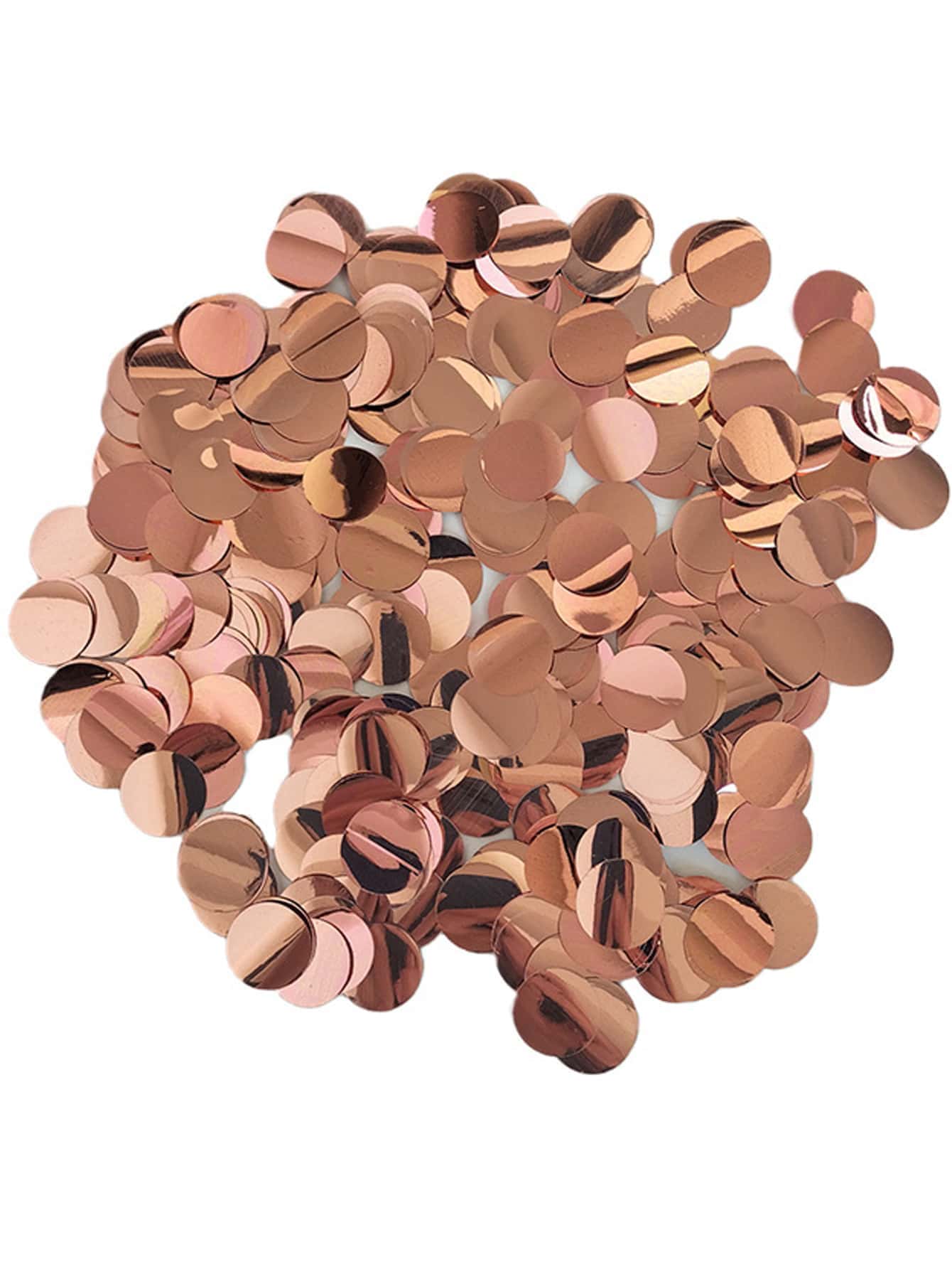 1pack Sequin Round Throwing Confetti, Modern Plastic Round Throwing Confetti For Party, Holiday - Rose Gold - View 1