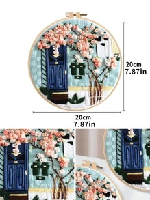 1set Floral Pattern Hand Embroidery - Multicolor - View 4