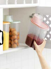 1 tanque de almacenamiento de alimentos sellado de 1,9 l de color aleatorio, tarro de almacenamiento de grano grueso, para cocina - Multicolor - Ver 1