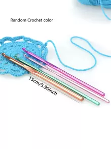 12pcs Modern Random Color Crochet Hook, Zinc Alloy Crochet Kit For DIY - Multicolor - View 2