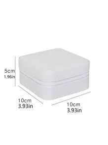 1pc Portable Jewelry Storage Box, Exquisite Solid Square Shaped Colorful Travel Earrings, Ring Storage Box, All Season - Multicolor - View 6