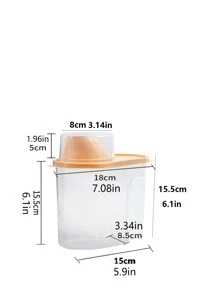 1 tanque de almacenamiento de alimentos sellado de 1,9 l de color aleatorio, tarro de almacenamiento de grano grueso, para cocina - Multicolor - Ver 6