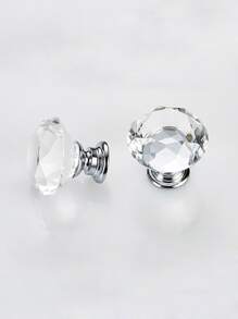 1入組水晶設計隨機抽屜旋鈕,極簡塑膠鑽石設計抽屜把手 - 彩色 - 查看 3