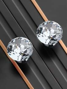 1入組水晶設計隨機抽屜旋鈕,極簡塑膠鑽石設計抽屜把手 - 彩色 - 查看 4