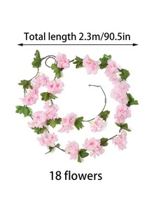 1入組塑料人造花藤現代家用人造花藤 - 淺粉色 - 查看 3