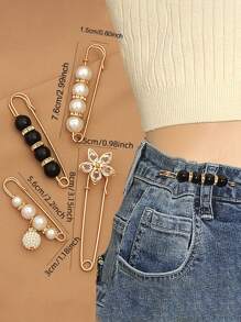 华丽的仿珍珠别针——为任何服装增添一丝优雅 - 彩色 - 查看 2