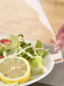 2 piezas soporte de envoltura de plástico con diseño de mano - Beis - Ver 3