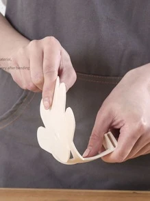 2 piezas soporte de envoltura de plástico con diseño de mano - Beis - Ver 4